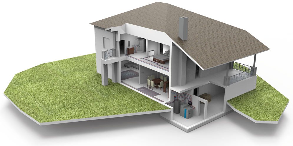 caldera pellets vivienda unifamiliar
