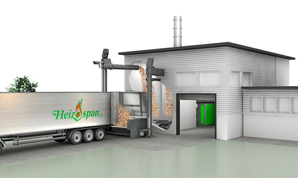 Heizomat. Silo vertical con elevador