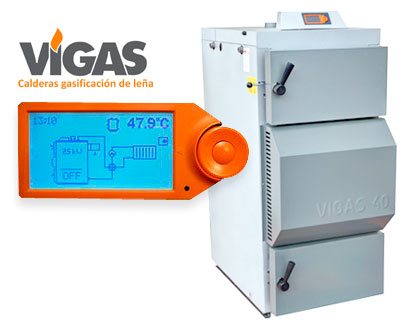 Vigas. Caldera de gasificación de leña