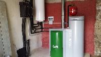 Instalación de caldera de pellets + Suelo radiante en la provincia de Palencia. Caldera de 10kw ampliable a 20kw