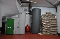 Caldera de pellet + depósito de inercia 500L